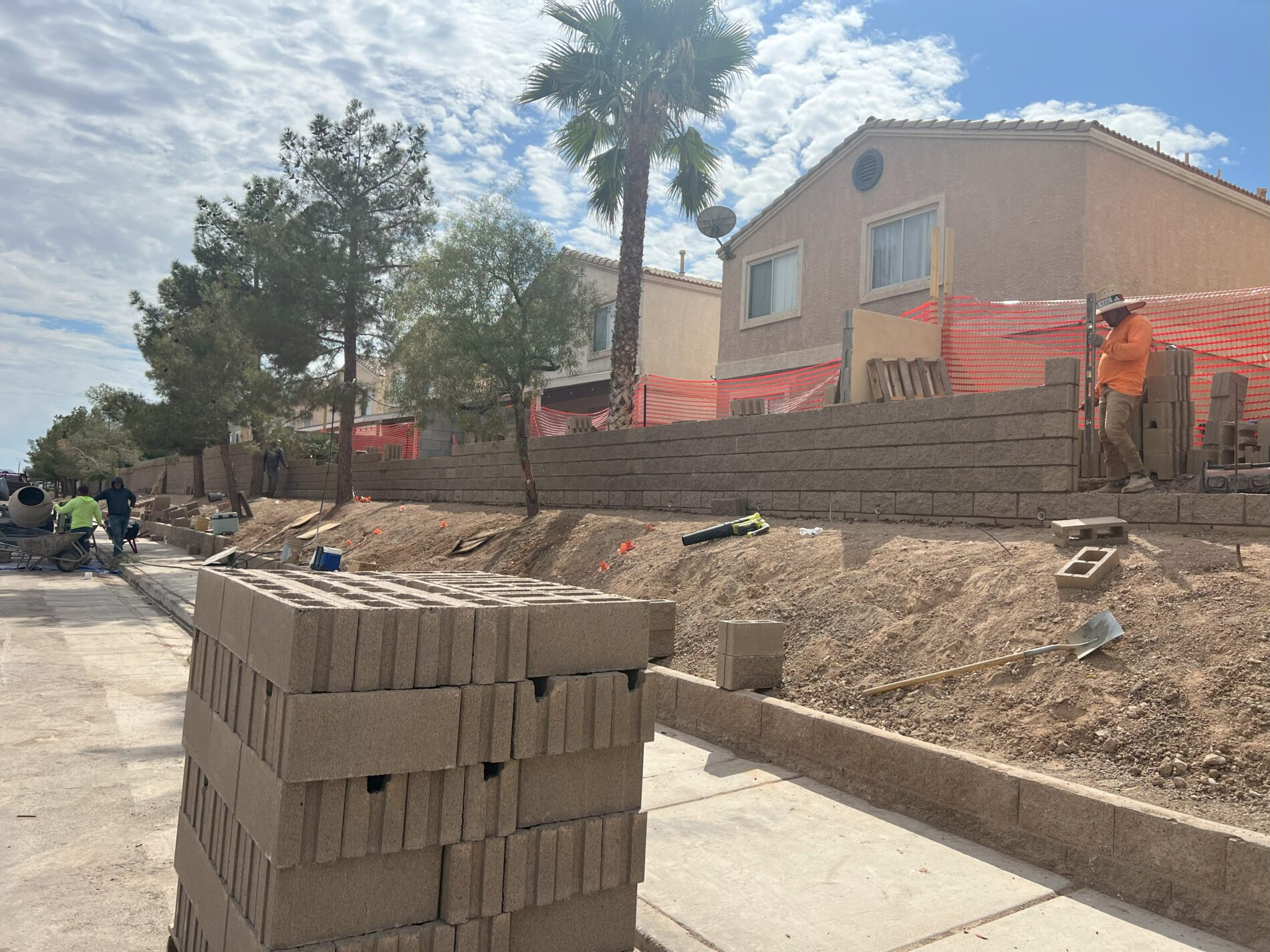 Block wall masonry contractor in Las Vegas. 